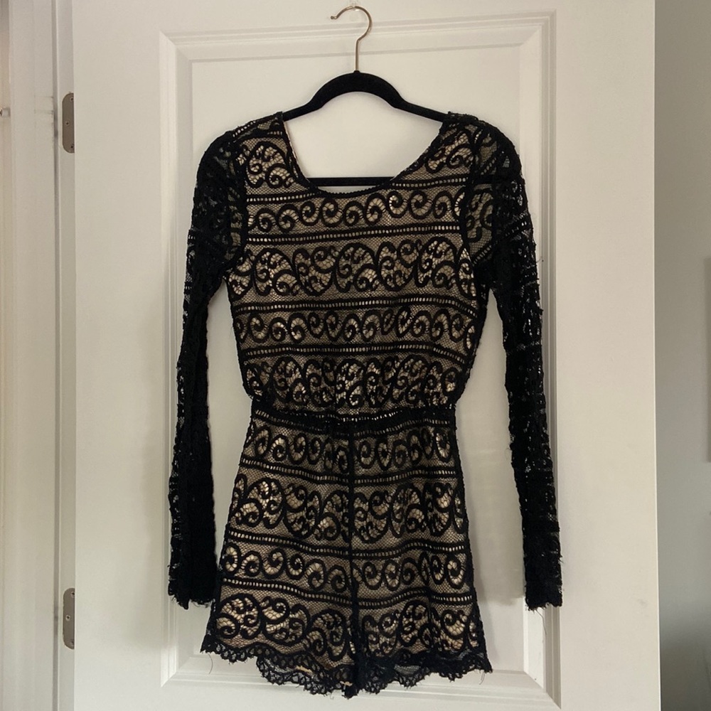 BP Nordstrom romper! Black lace. Size XS fits small. Super comfy!